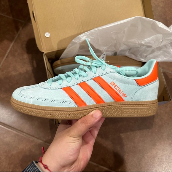 Adidas Originals Handball Spezial Light Blue and Orange - Picture 3 of 7